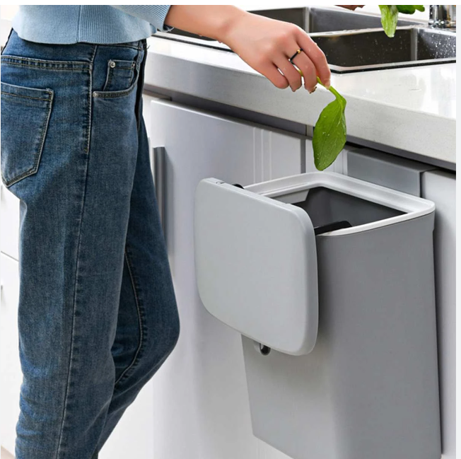 Kitchen Trash Can Waste Bin Kitchen Garbage Cans Recycle Rubbish Bin Wall Mounted Hanging