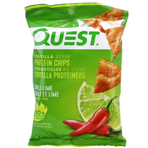 Quest Tortilla Style Protein Chips  Chili Lime Flavor 32g