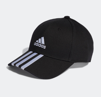 Adidas Lifestyle 3-Stripes Cotton Twill Baseball Cap Unisex Black IB3242