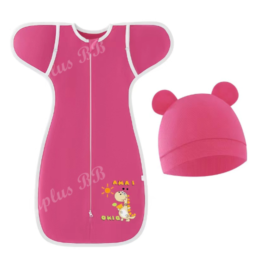 Muslim Swaddle Blanket Hat Set Swaddle Bedding Wrap Blanket Baby Swaddling Newborn Baby Swaddle D14