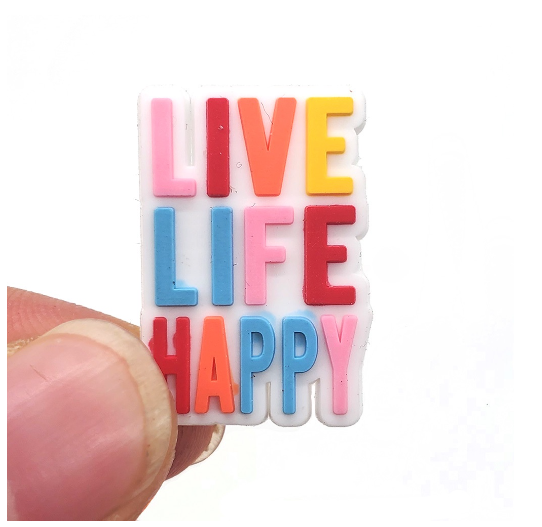 Color Motivational Phrases Crocs Charms Pins Words Jibbitz Charm for Woman Clog Shoes Accessories Decoration 012