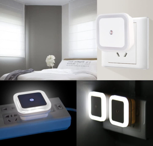 Auto Light Sensor Light Sleeping Night Light Lamp Night LED Smart Cabinet On Off for Stair, Bedroom