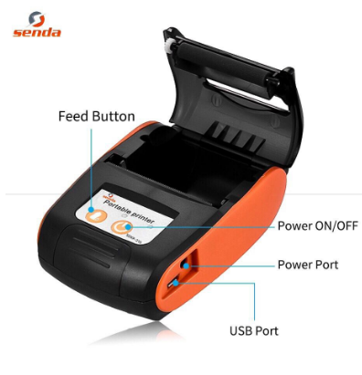 Senda SDXP-210 Wireless Bluetooth Thermal Printer Handheld 58mm Receipt Portable Printer