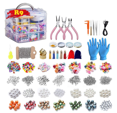2456-piece Jewelry Making Set, Tool Kit, Jewelry Beads, Pliers, Necklace, Earrings, Bracelet Repair