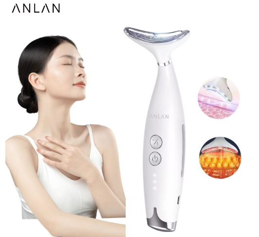 ANLAN RF Neck Beauty Device EMS Lifting Reduce Neck Wrinkles Face Radio Frequency Massager Lifting LED Photon Therapy Skin Tighten Anti Wrinkle