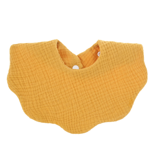 Baby Printed Towel Cotton Gauze Wavy Edge Muslin Bib BB11