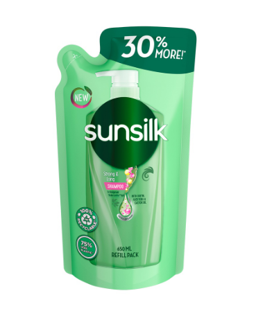 New Sunsilk Green Strong & Long 650ml Refill Pack