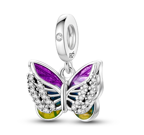 S925 Silver Charm Gorgeous Firework Beads Suitable For Pandora Bracelet Necklace Exquisite Bricolage Jewelry d4