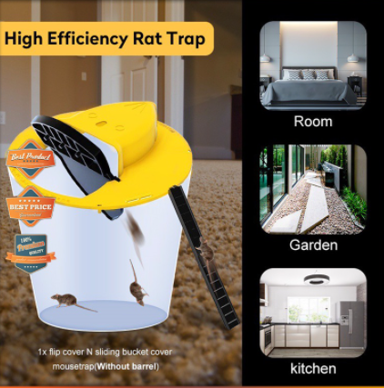 New Mouse Trap Plastic Ramp Automatic Reset Flip Trap Quick Flip Indoor and Outdoor Kitchen Reusable