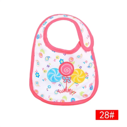 Cotton 3-Layer Cartoon Baby Bib B14