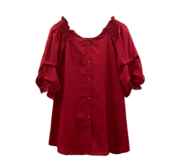 Round Neck Off Shoulder Top Short Sleeve Chiffon Shirt Summer New Fashion Blouse