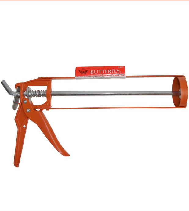 Butterfly Tools Open Type Caulking Gun (9 inches) for Silicon Sealant Orange Color