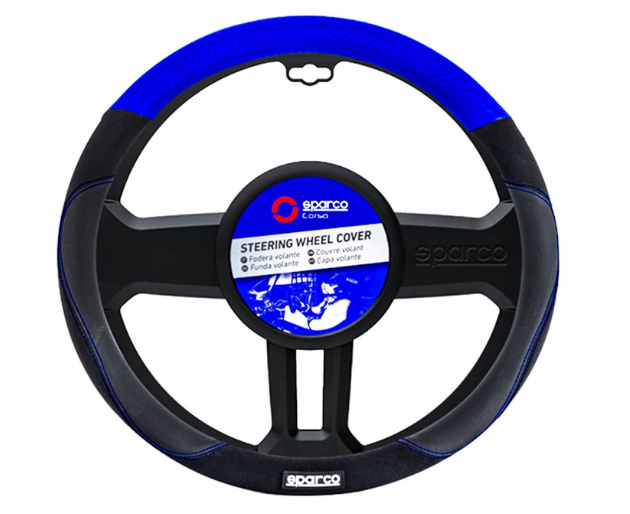 Sparco Corsa Steering Wheel Cover SPS122BL (Black With Blue) Universal Fit