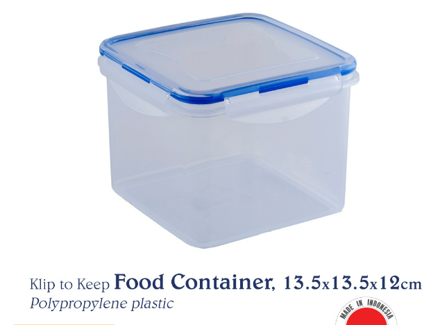 Chef's Classics Klip To Keep Airtight Food Container, 13.5x13.5x12cm