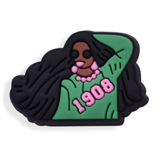 Cute Jibitz Croc Pin Pink Club Croc Jibbits Charm Pretty Girl Queen Jibits for Kids Shoe Charms Shoes Accessories Decoration f13