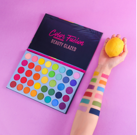 BEAUTY GLAZED 39 Color Rainbow Eyeshadow Palette Long lasting Eye Shadow Pallete Eye Makeup