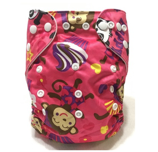 Washable Organic Baby Cloth Diaper with 1 Piece 3-Layer Insert S7