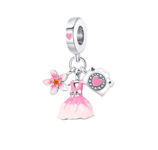 Glowing Turtle Nighttime Owl 925 Silver Dangle Charms Heart Balloon Bracelet Pendant 0015