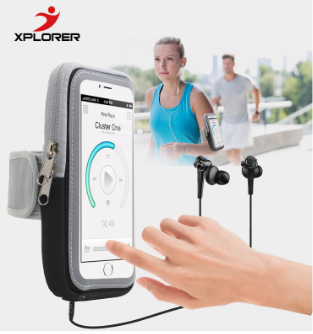 Sport Arm Wrist Bag for Running Jogging Extra Large 7 inches Cellphone Holder Pouch Waterproof Reflective Screen touch