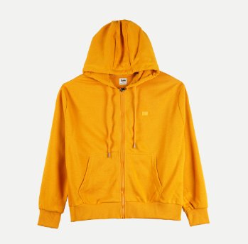 Stylistic Mr. Lee Ladies Basic Hoodie Jacket for Women Trendy Fashion Loose Fit 134291 Yellow