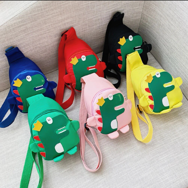 Children's Dinosaur Bags Baby Outdoor Travel Backpack Unisex Cross-body Handsome Cute Chest Bag