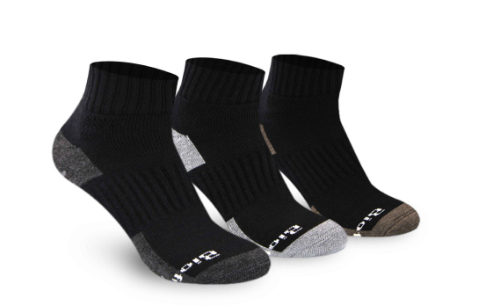 Biofresh Men's Antimicrobial Non Skid Grip Socks