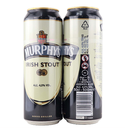 Murphy's Irish Stout Beer 4 cans