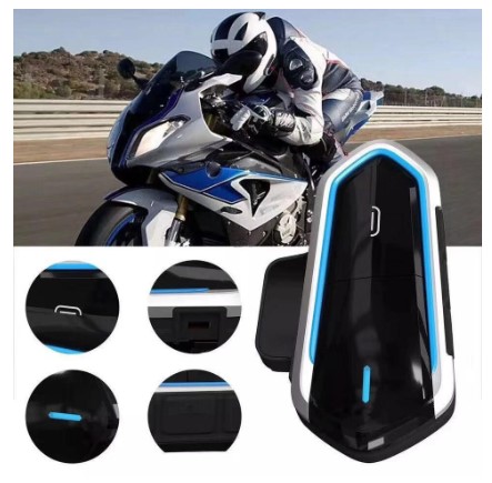 B35 Portable BT Helmet Motorcycle Bluetooth Earphone Helmet Intercom 4.1 Headset Interphones