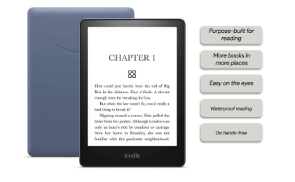 Amazon Kindle Paperwhite 16GB 11th Gen Waterproof with Adjustable Light Black