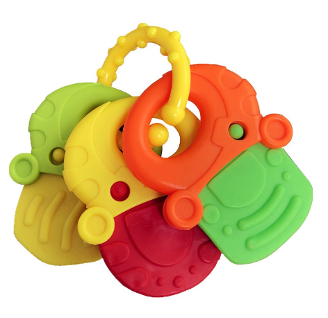 Baby Fruits Vegetables Teether Rattle Toy BPA Free Hand Grips Toy for Baby Kids Boy Girl