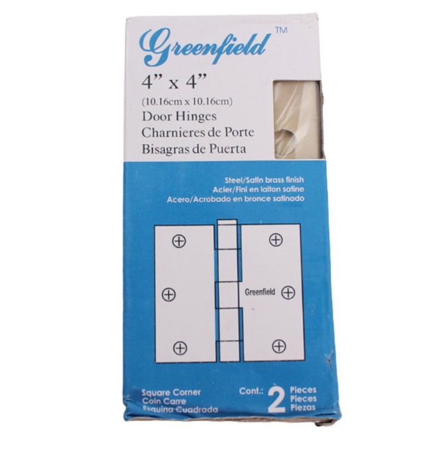 Greenfield Loose Pin Hinges 4" X 4"