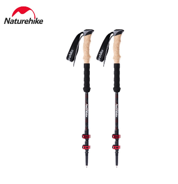2pcs/pack Naturehike NH Retractable Carbon Trekking Sticks Outdoor Hiking Climbing Fiber Walking Poles Sticks-One Pair