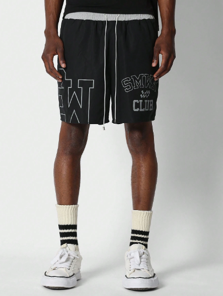 SUMWON Nylon Swim Short With Front Graphic