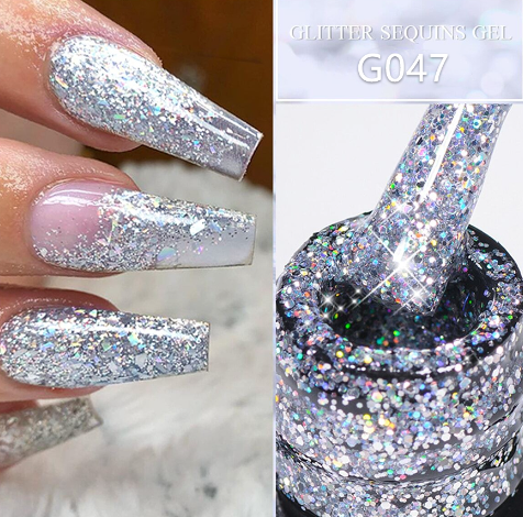 1PC 15ML Blue Gel Nail Polish 15ML Soak Off Glitter Gel Polish For All Seasons - Home Salon Nail Art DIY