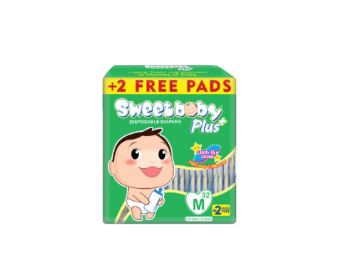 SWEETBABY PLUS - BIG PACK MEDIUM 32+2