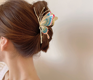 Colorful Butterfly Hair Clamp Korean Style Clips Hair Clip Hair Extension Hair Accessories For Women