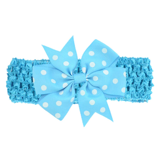 Baby Girl Cute Bow Hairband Baby Hair Accessories Girl Hair Accessories Girl Polka Dot Bow Hair Rope HA7