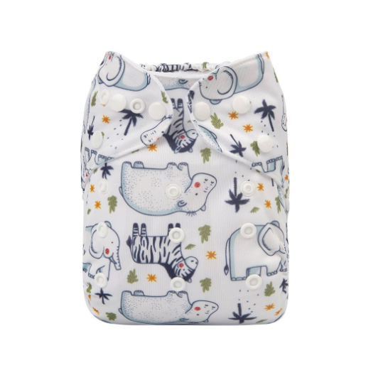 Alva Baby Cloth Diapers Washable Pocket Nappy Diaper for Newborn Without Insert N44