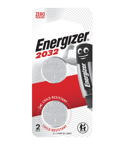 Energizer Cr 2032 Lithium Coin 3V Bp2 2 Pack