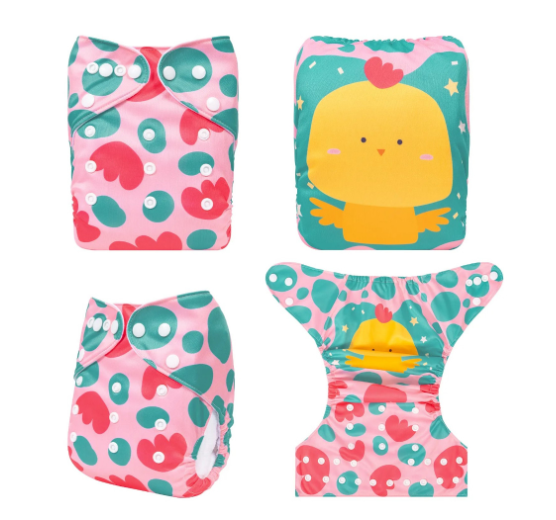 Alva Baby Cloth Diapers Washable Reusable Real Cloth Pocket Nappy Diaper Only No Insert For 3-15kg 6.6-33.1Ibs Baby And Newborn D5