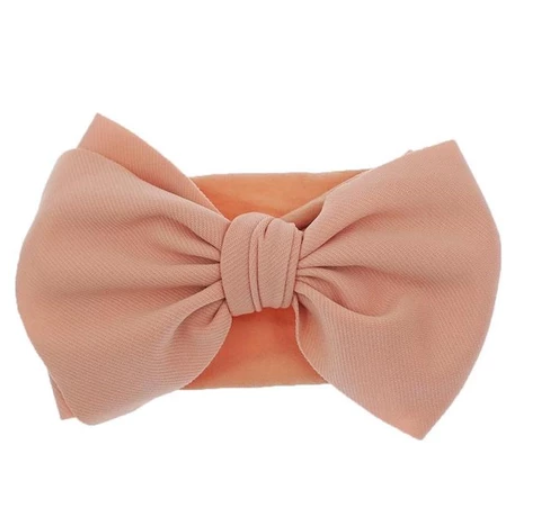New Baby Nylon Headband Simple Solid Color Children's Hair Accessories High Elastic Bow Infant Headband BH5