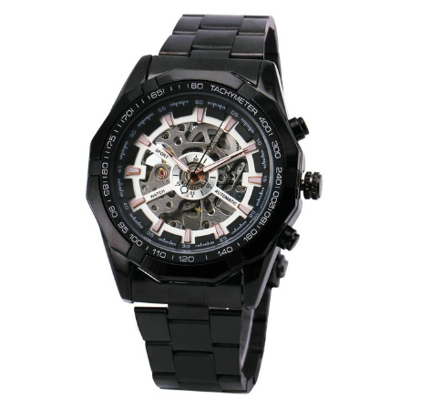 Forsining Watch for men Automatic Mechanical Watches Sport Skeleton Stainless Steel Gold Luxury Men Watch 11