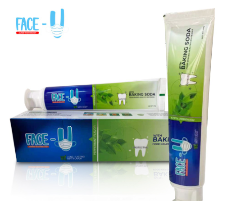 FACEU Whitening Peppermint Food Graded Healthy Family Size Toothpaste 180g