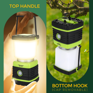 Airlight LED Camping lamp Lantern Rechargeable Dimmable with 1000LM 4 Light Modes 4400mAh IPX4 Water Resistant Portable for