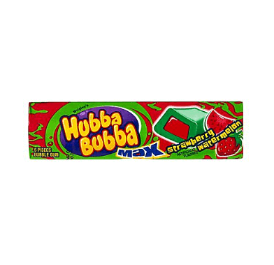 Hubba Bubba Max Gum  Watermelon Strawberry  5's