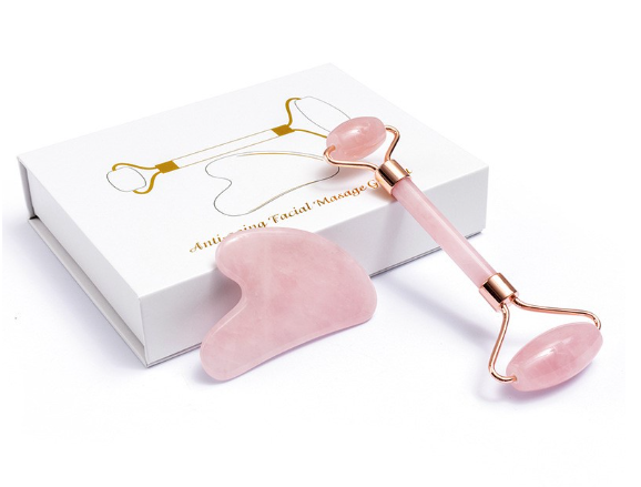 SEVICH Jade Gua Sha Anti Aging Face Roller Set