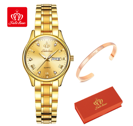 Fate Love Watch For Women Waterproof Original Fashion Wrist Watch ALL GOLD