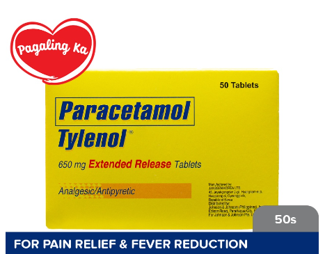 Tylenol Extended Release Tablets 650mg 50s -Paracetamol, Analgesic for Fever, Headache, Pain Relief