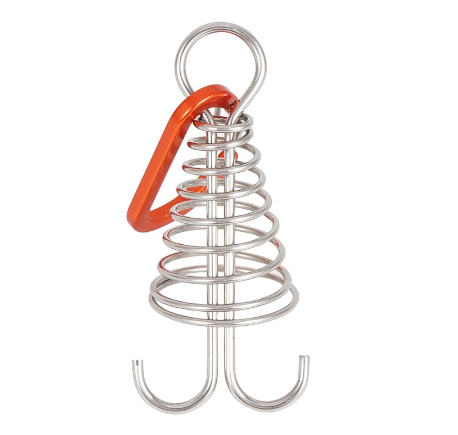 Outdoor Camping Octopus Rope Buckle Camping Deck Nail Stainless Steel Fixed Tent Rope Buckle Wooden Hook Spring Wind Rope Hanging