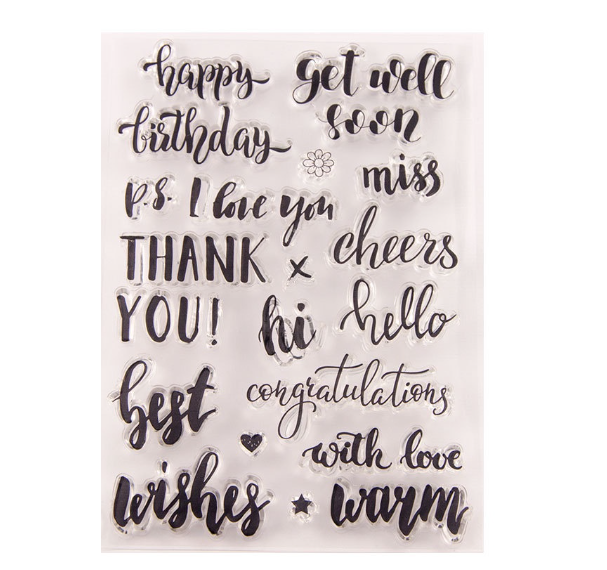 Best Wishes DIY Silicone Clear Stamp Cling Seal Scrapbook Embossing Album Decor
